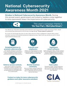 Cybersecurity Awareness Month 2021 - Infographic